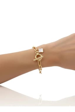 image-Mother of Pearl Clover Bracelet Layered Elegant Minimal Minimalist