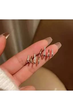 image-Multi Zircon Stone Earrings for Women – Dainty Sparkling Elegant