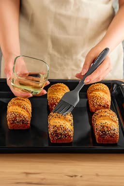 image-Silicone Egg Brush Heat Resistant Kitchen Pastry and Baking Brush