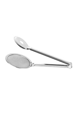image-Simple Strainer Frying Tongs Kitchen Cooking Draining Tongs