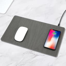 image-Wood Grain Wireless Charging Mouse Pad