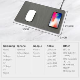 image-Wood Grain Wireless Charging Mouse Pad