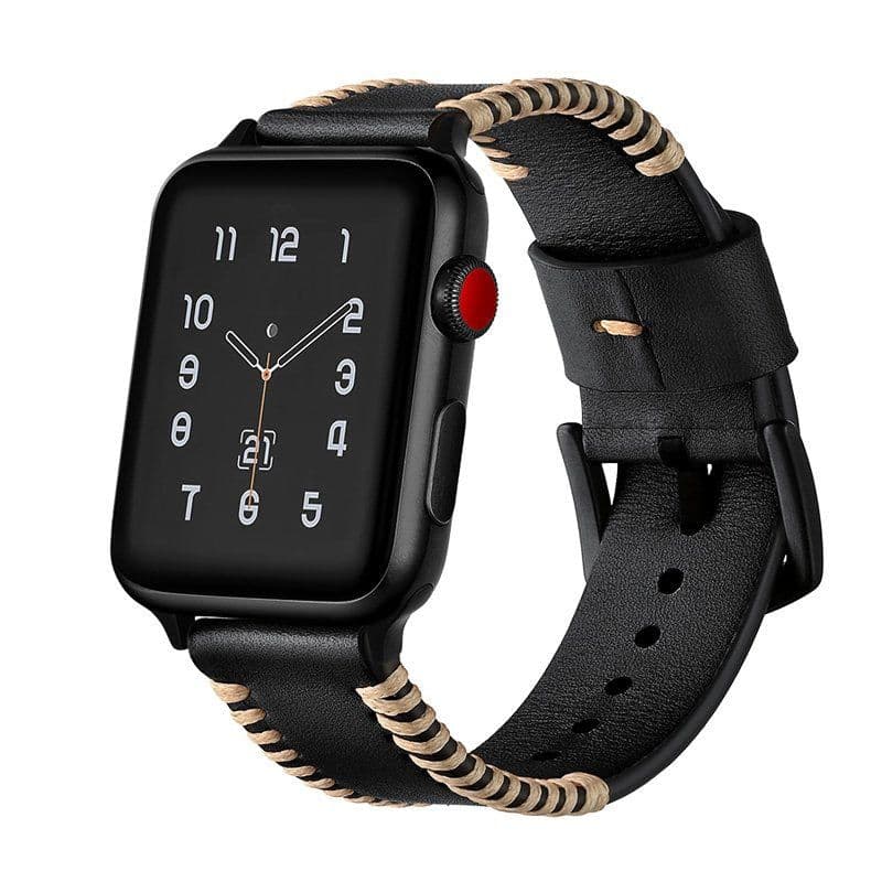 image-Sewing Process Leather Apple Watch Band