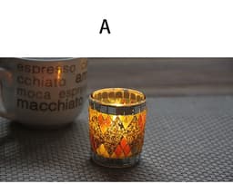 image-Handmade Glass Candle Holders