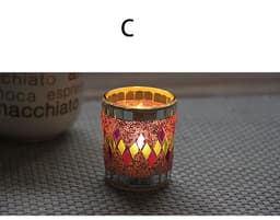 image-Handmade Glass Candle Holders