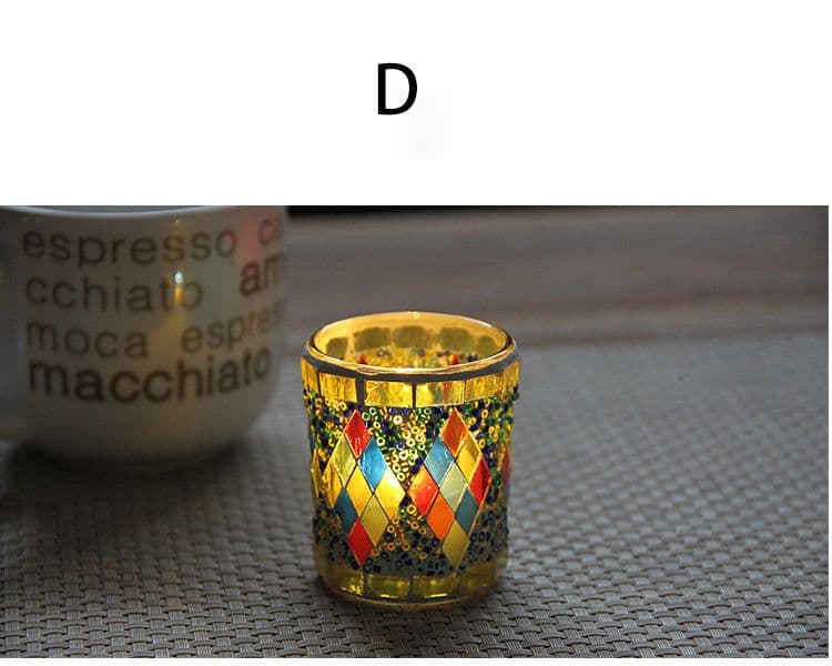 image-Handmade Glass Candle Holders