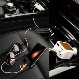 image-Retractable 2 in 1 Car Charger