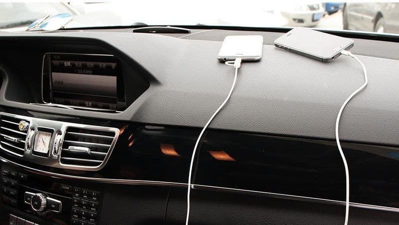 image-Retractable 2 in 1 Car Charger