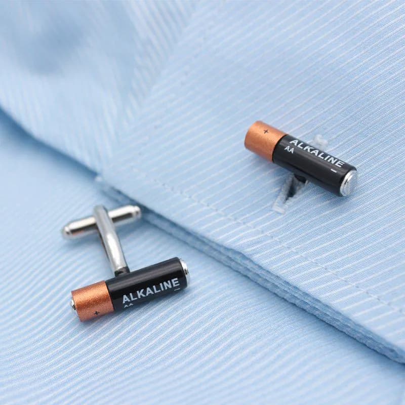image-Mini Battery Cufflinks