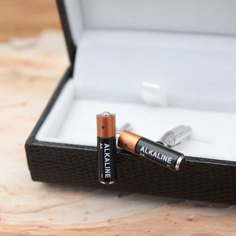 image-Mini Battery Cufflinks