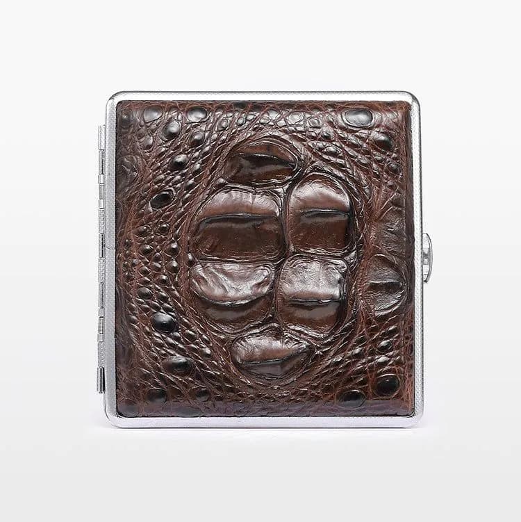 image-Genuine Crocodile Skin Cigarette Case