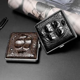 image-Genuine Crocodile Skin Cigarette Case