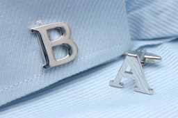 image-Silver Alphabets Cufflinks