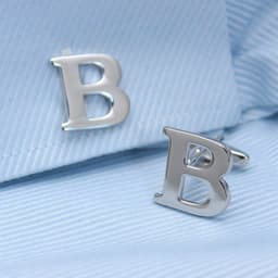 image-Silver Alphabets Cufflinks