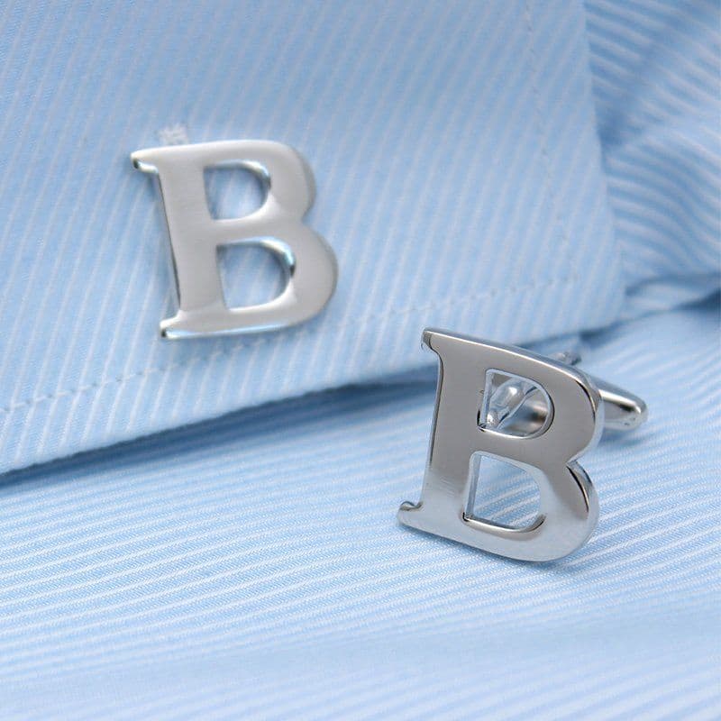 image-Silver Alphabets Cufflinks