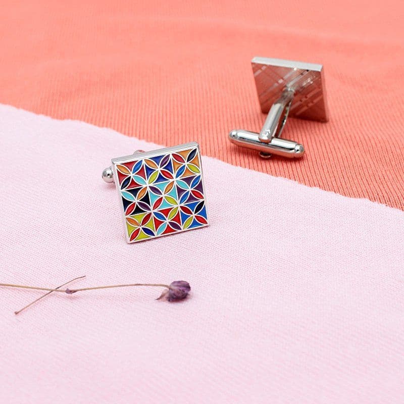 image-Enamel Art Cufflinks