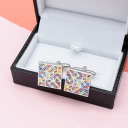 image-Enamel Art Cufflinks