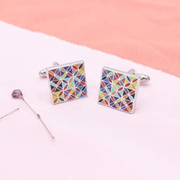 image-Enamel Art Cufflinks