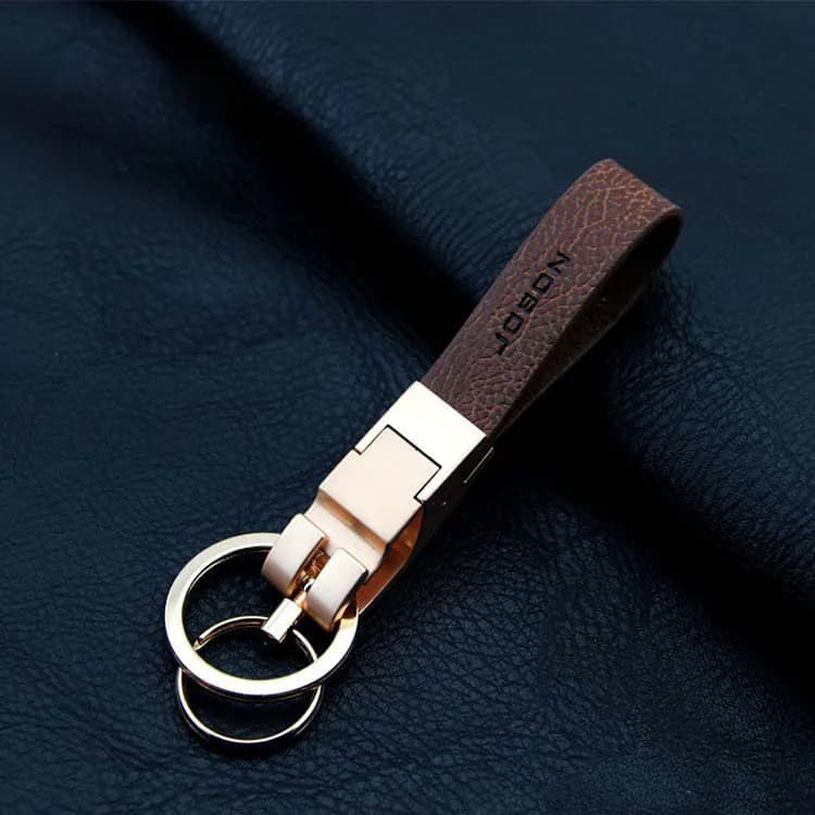 image-Luxury Leather Strap Keychain