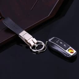 image-Luxury Leather Strap Keychain