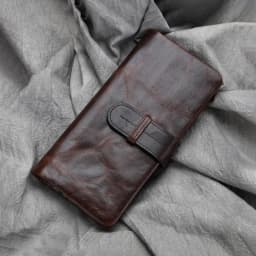 image-High Capacity Waxed Leather Wallet