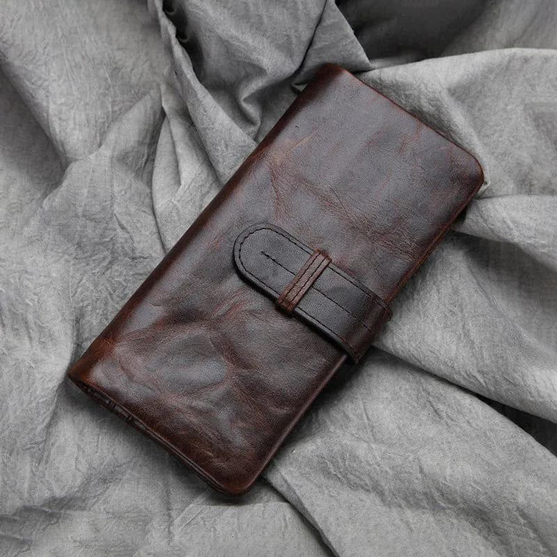 image-High Capacity Waxed Leather Wallet