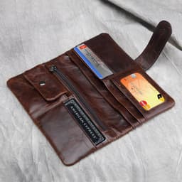 image-High Capacity Waxed Leather Wallet