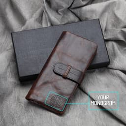 image-High Capacity Waxed Leather Wallet