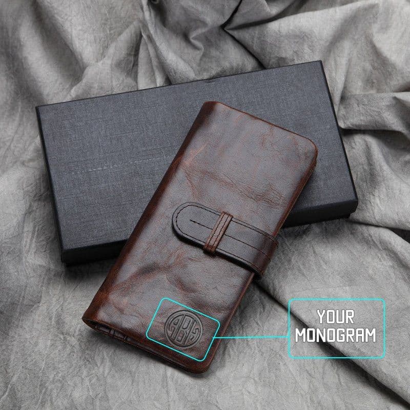 image-High Capacity Waxed Leather Wallet