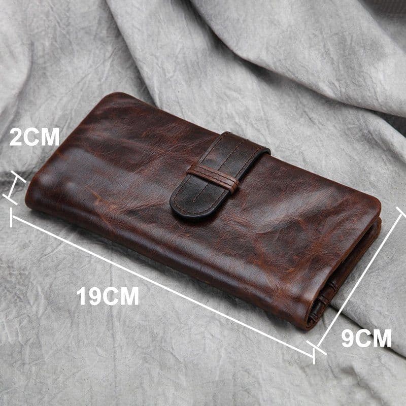 image-High Capacity Waxed Leather Wallet