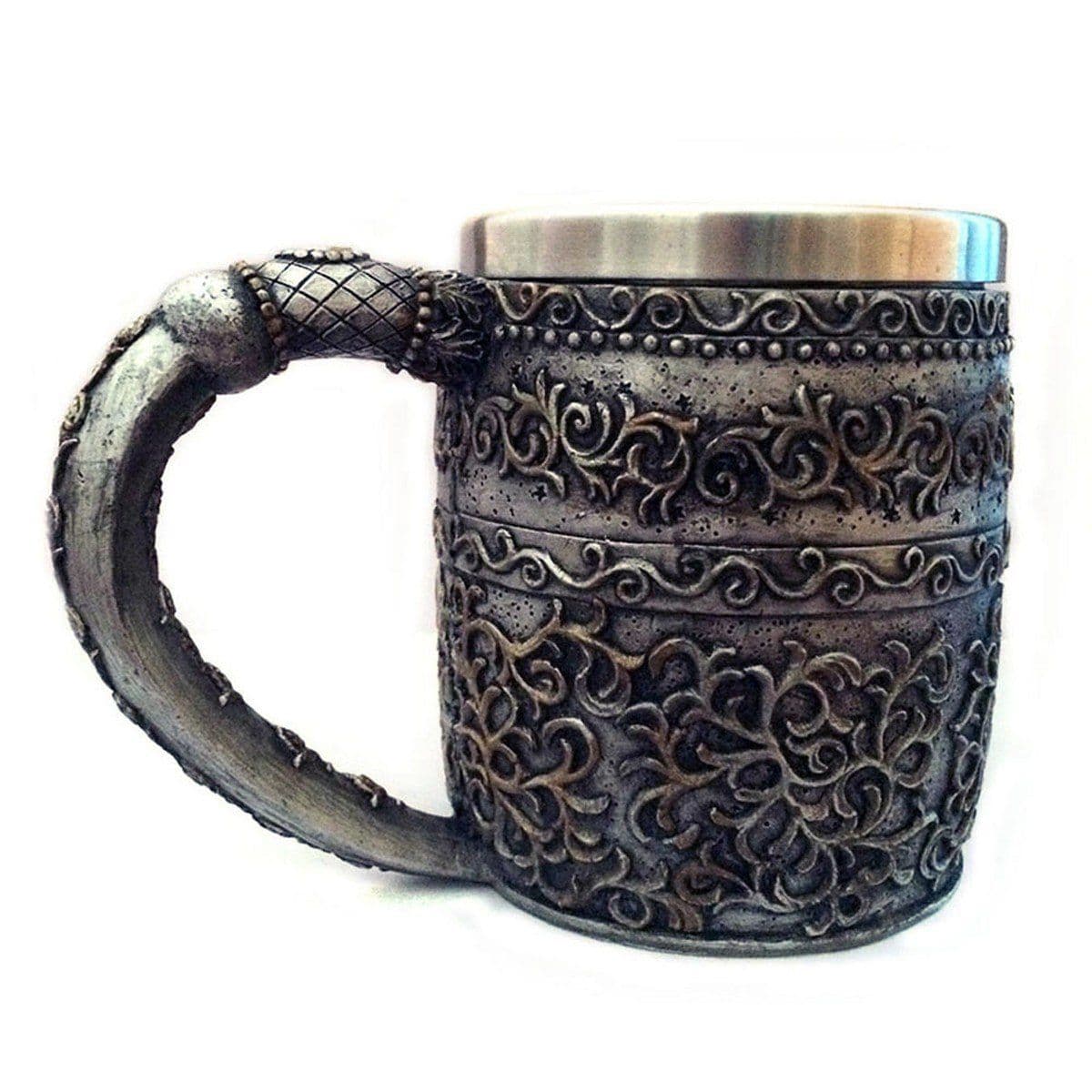 image-Masked Knight Stainless Steel Skull Mug
