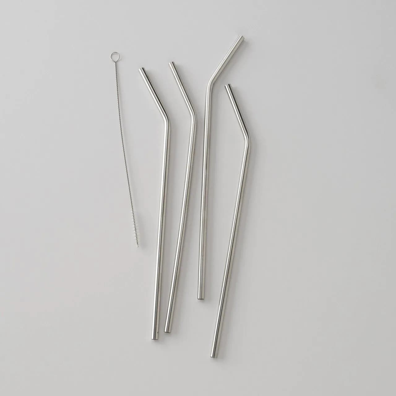 image-Stainless Steel Straws 4PCS