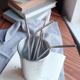 image-Stainless Steel Straws 4PCS