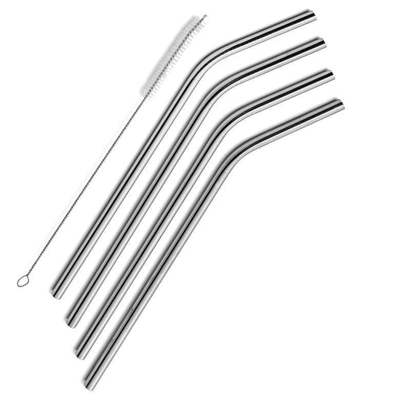 image-Stainless Steel Straws 4PCS