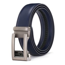 image-LannyQveen Men's Leather Belt - Red Automatic Buckle