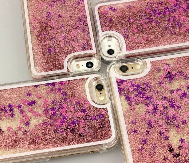 image-Pink Glitter iPhone Case