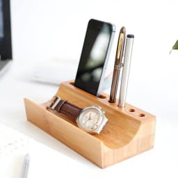 image-Bamboo Desktop Valet
