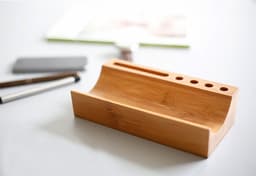 image-Bamboo Desktop Valet