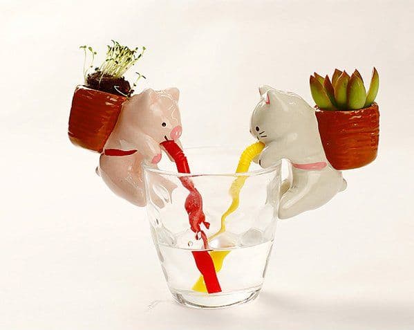 image-Animal Self Watering Plant Pot