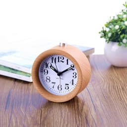 image-Wooden LED Alarm Clock