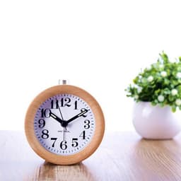 image-Wooden LED Alarm Clock