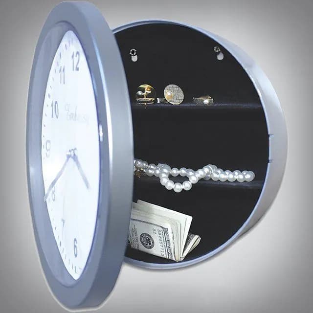 image-Wall Clock Hidden Safe