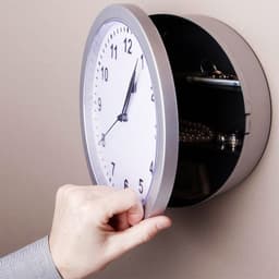 image-Wall Clock Hidden Safe