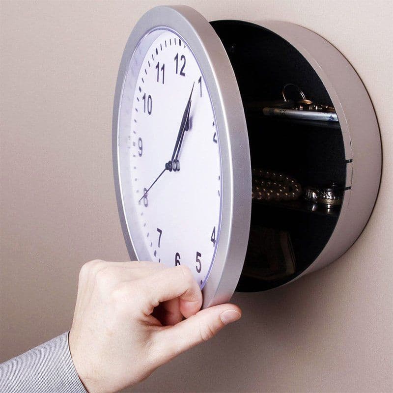 image-Wall Clock Hidden Safe