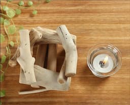 image-Wood Candle Holder Set