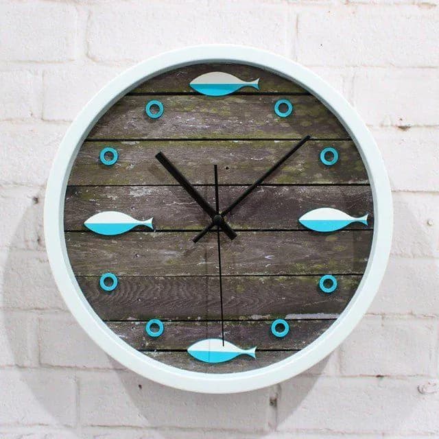 image-Nostalgic Fish Wall Clock