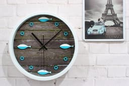image-Nostalgic Fish Wall Clock