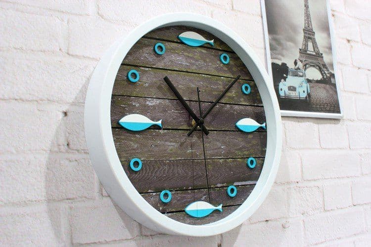 image-Nostalgic Fish Wall Clock
