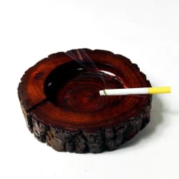 image-Natural Wood Piece Ashtray