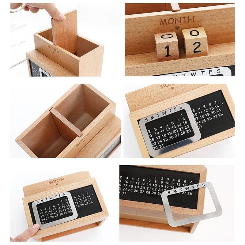 image-Desktop Calendar Storage Box